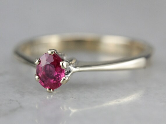 Ruby Solitaire Ring, Ruby Engagement Ring, Ruby W… - image 3