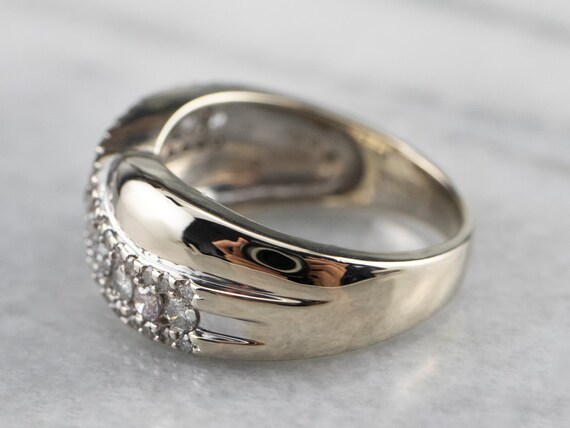 Twisting Diamond White Gold Band, Anniversary Rin… - image 4