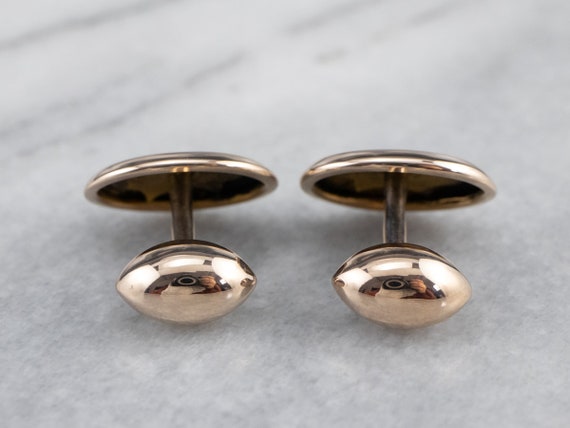 Antique Gold Cufflinks, Ready to Engrave, Gift fo… - image 6