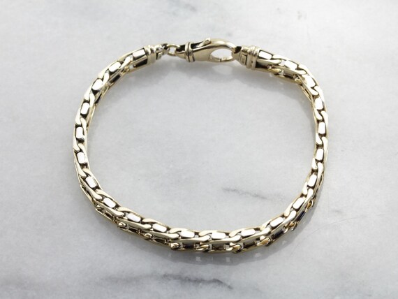 Men's Polished Gold Link Bracelet 896456-D - image 3