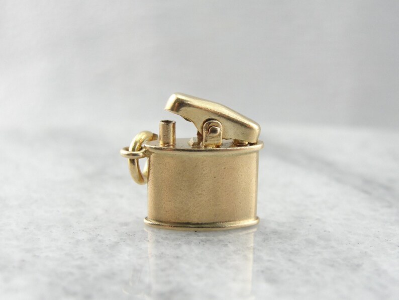Vintage Gold Lighter Charm WX8W0T Etsy