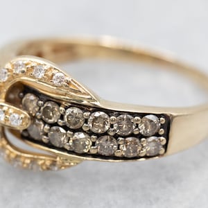 Yellow Gold Levian Diamond Belt Buckle Ring, Diamond Gold Band, Yellow Gold Band, Anniversary Ring, Diamond Jewelry, Stacking Ring A26146