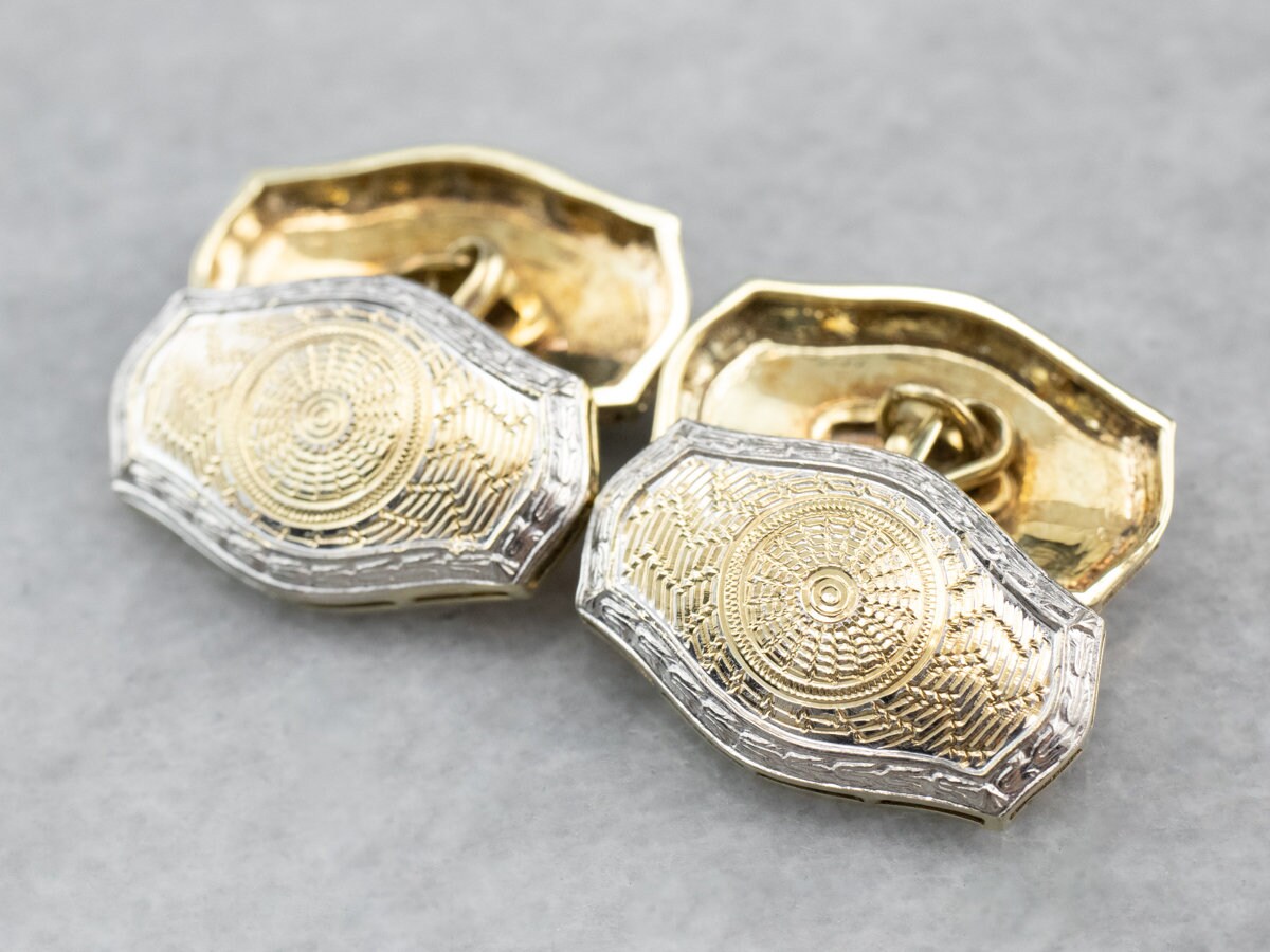 Boutons De Manchette Vintage Art Déco En Forme De Voiture - Doré, En Très Bon état, Pour Mariage Ou Fête