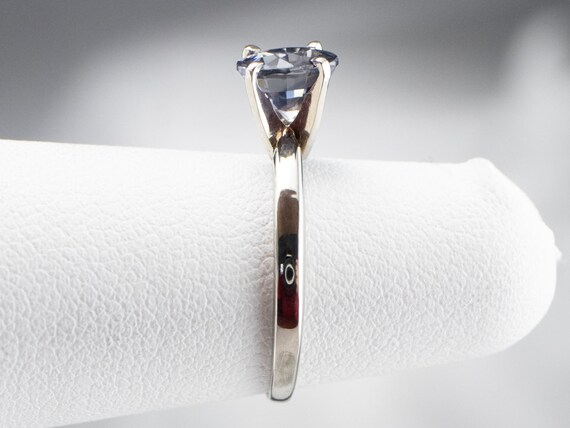 Sapphire White Gold Solitaire Ring, Sapphire Enga… - image 10