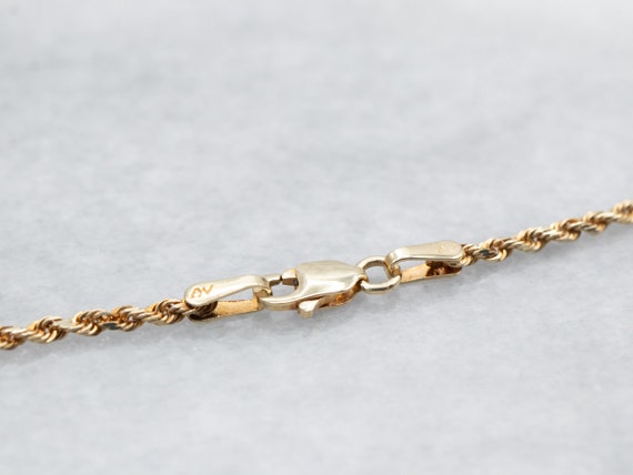 Yellow Gold Rope Twist Chain with Lobster Clasp, … - image 2