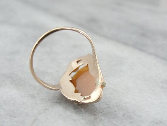 Large Rose Gold Art Nouveau and Fine Shell Cameo … - image 3