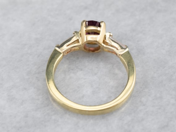 18K Yellow Gold Ruby and Diamond Ring, Anniversar… - image 5