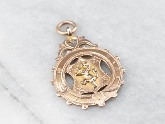Antique Rose Gold Scottish Medallion Scotland Lion Rampant | Etsy