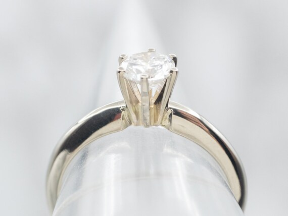 Classic Diamond Solitaire Ring, White Gold Diamon… - image 4