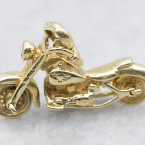 Vintage Gold Motorcycle Charm, Motorcycle Pendant, Motorcycle Jewelry, Layering Pendant, Birthday Gift, Unisex Gift, Biker Jewelry A40332