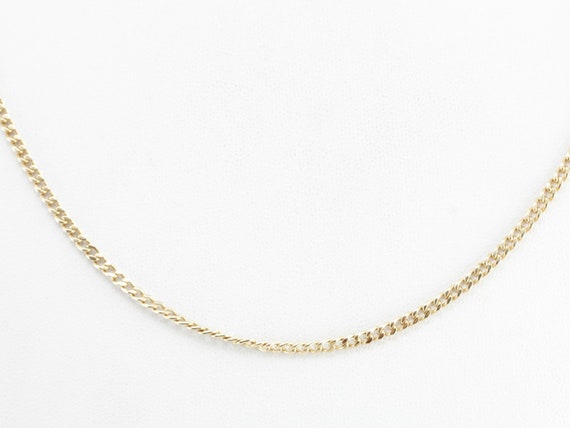 Vintage Curb Link Chain, Yellow Gold Chain, Penda… - image 5