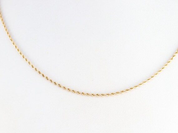 Vintage Rope Twist Chain, Yellow Gold Chain, Pend… - image 5