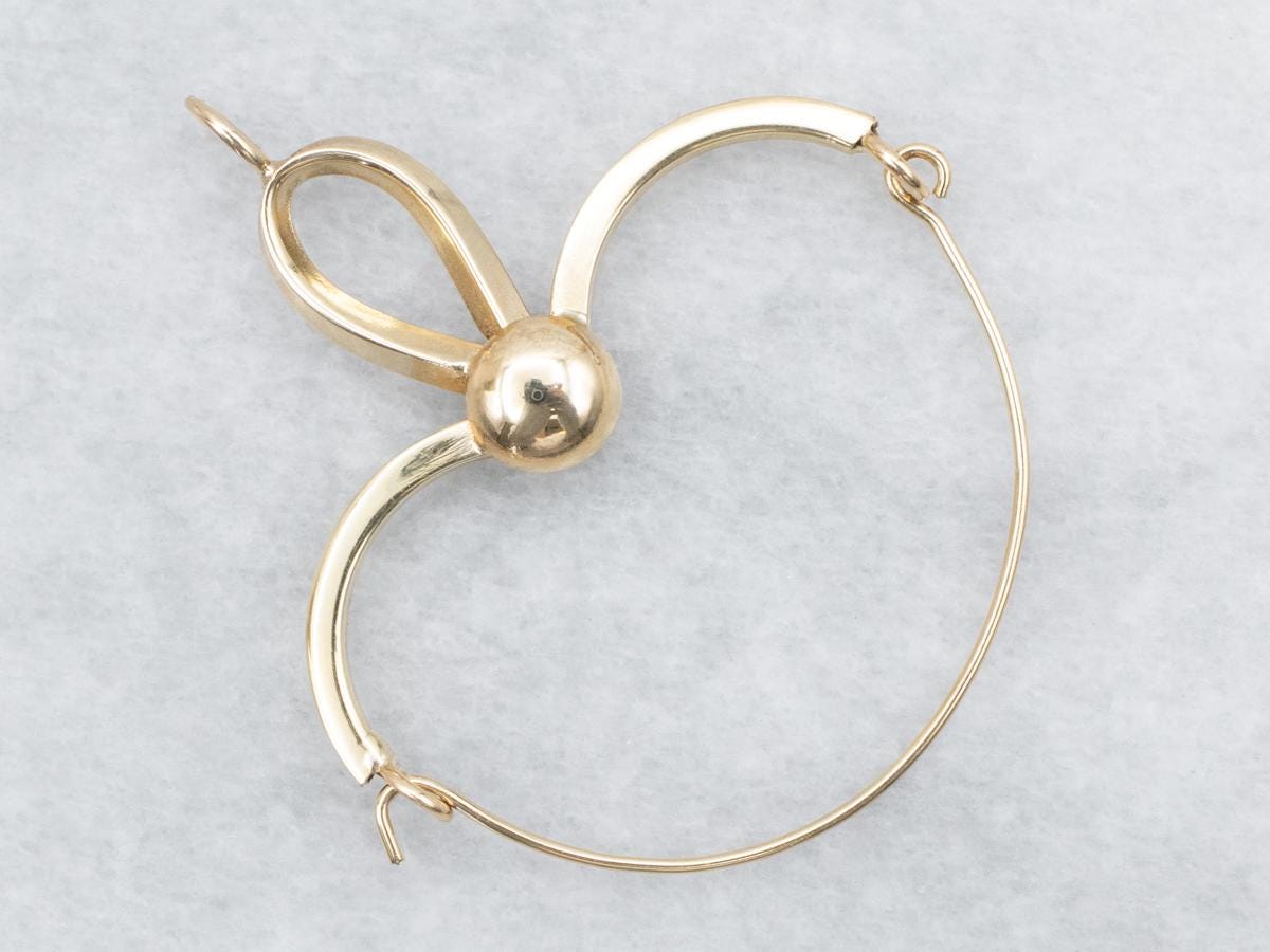 Yellow Gold Charm Holder, Charm Holder, Yellow Gold Charm Holder, Charm Holder Pendant, Gold Charm Holder, Charm Holder Necklace A59191