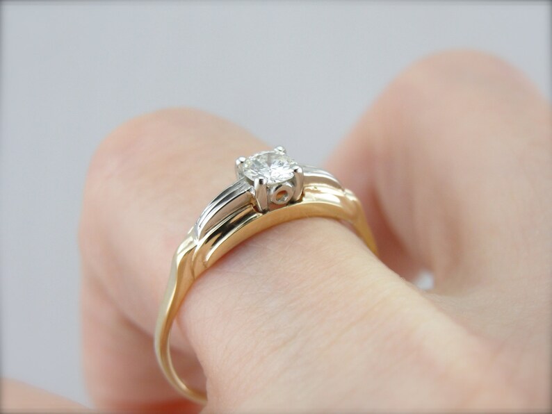 Iconic Retro Era Design, Diamond Engagement Ring image 4