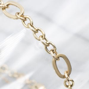 Vintage Gold Link Bracelet with Padlock Heart Clasp and Safety Chain, Yellow Gold Bracelet, Layering Bracelet, Vintage Gold Bracelet A65303