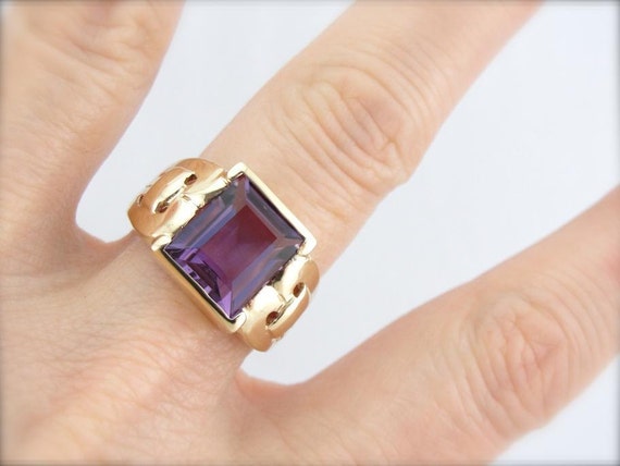 Classically Refined Yet Bold Amethyst Ring For Hi… - image 5