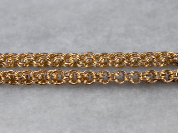 Antique Gold Fancy Chain, Gold Necklace, Specialt… - image 3