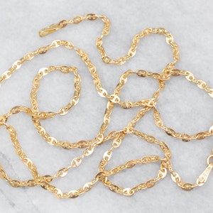 Yellow Gold Mariner Link Chain with Lobster Clasp, Yellow Gold Mariner Link Chain, Yellow Gold Chain, Unisex Chain, Mariner Chain A29699
