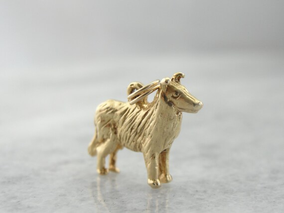 Lassie Come Home, Collie Dog Charm or Pendant, Vin