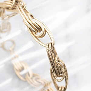 Bold Nautical Oval Link Bracelet, Yellow Gold Oval Link Bracelet, Stacking Bracelet, Oval Chain Link Bracelet, Gifts for Her 76P7C27V