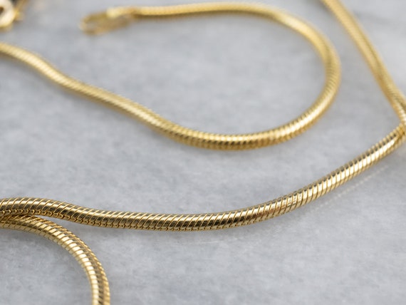 Heavy Gold Snake Chain, 14K Gold Chain, Yellow Go… - image 2