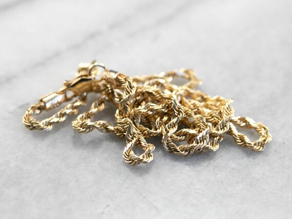 Yellow Gold Twist Chain, Rope Twist Chain, Pendan… - image 5