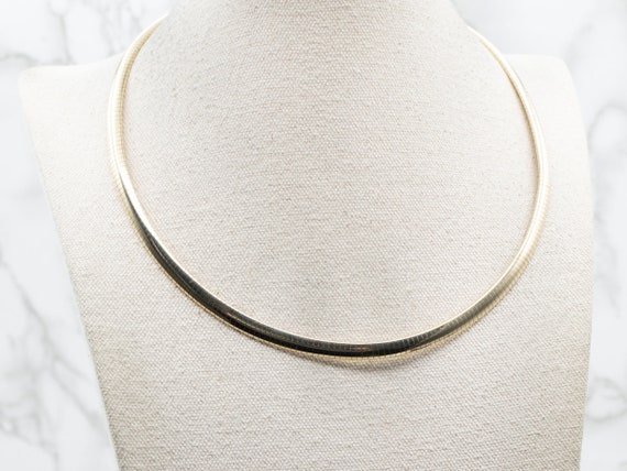 Yellow Gold Omega Collar Necklace, Yellow Gold Co… - image 4