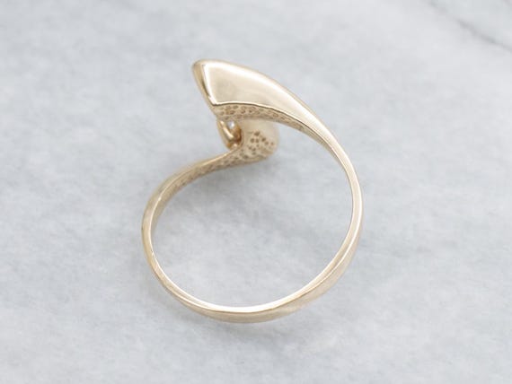 Modernist Gold Diamond Solitaire Ring - image 3