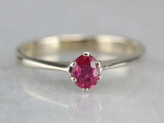 Ruby Solitaire Ring, Ruby Engagement Ring, Ruby W… - image 2