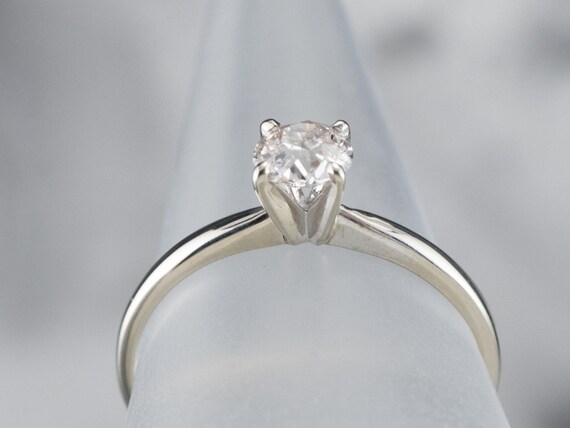 European Cut Diamond Ring, White Gold Diamond Rin… - image 8