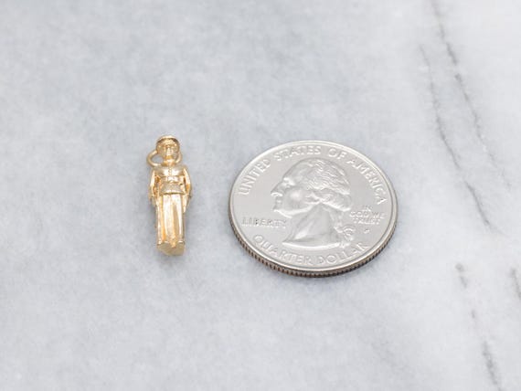 Vintage Yellow Gold Naval Officer Charm View 5