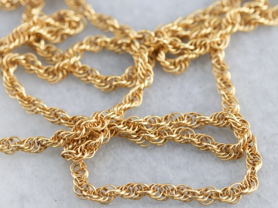 Antique Rope Chain, Yellow Gold Necklace, Layerin… - image 2