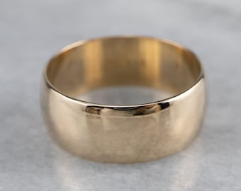 Wide Gold Wedding Band, Plain Wedding Ring, Unisex Gold Band, 14K Yellow Gold Band, Yellow Gold Jewelry WC7F8DHC