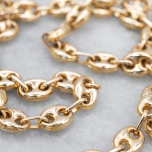 Yellow Gold Anchor Link Chain, Gold Mariner Chain, Vintage Gold Chain, Pendant Chain, Unisex Chain, Layering Chain, 21 Inch Chain A14164