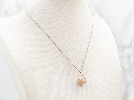 14Kイエローゴールド ナンタケットバスケットペンダント - Etsy 日本