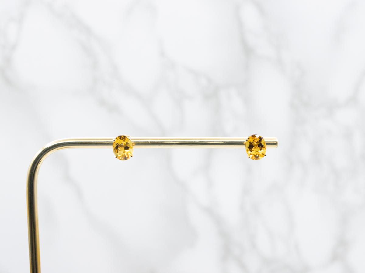 廃盤 YELLOW STUDS イエロースタッズ ブランキー ミッシェル Yellow Gold Yellow Beryl Stud Earrings, Yellow Gold Stud