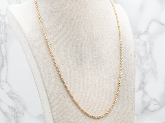 Yellow Gold Rope Twist Chain with Barrel Clasp, G… - image 5