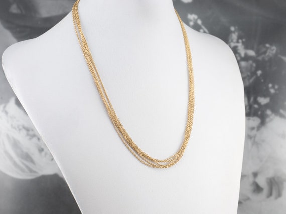 Five Strand Gold Chain, Cable Chain, Gold Chain N… - image 5