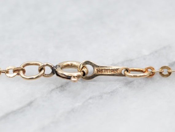 Vintage Gold Cable Chain Anklet, 14K Yellow Gold … - image 2