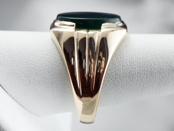 Men's Green Onyx Statement Ring, Green Stone Ring… - image 9