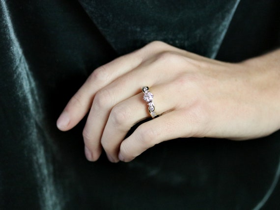 GIA Certified Diamond Ring, Vintage Diamond Engag… - image 9