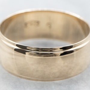 Yellow Gold Lined Edged Band, Gold Wedding Band, Plain Gold Band, Unisex Wedding Band, 14K Yellow Gold Band, Stacking Band A20445