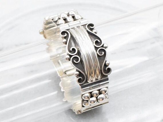 Bracelet Vintage En Argent Sterling émaillé - Style Norvégien Jensen & Aamodt - Occasion
