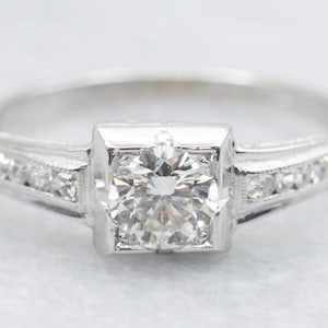 Platinum 1950s Diamond Engagement Ring, Diamond Ring, Diamond Engagement, Engagement Ring, Platinum Diamond Ring, Engagement, Ring A59367