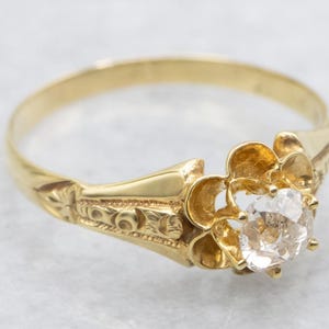 Victorian Old Mine Cut Diamond Engagement Ring, Antique Diamond Ring, Antique Engagement Ring, Estate Jewelry, Antique Cut Diamond A57638