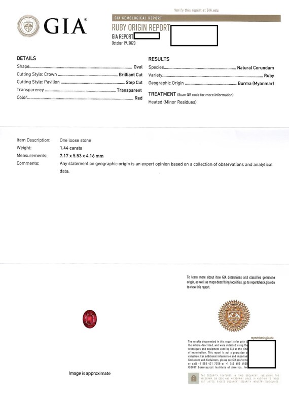 Oval Ruby Diamond Platinum Engagement Ring, GIA C… - image 10