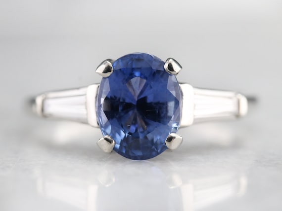 Platinum ceylon sapphire best sale ring