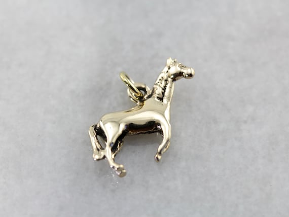 Rearing or Jumping Horse Charm or Layering Pendan… - image 1