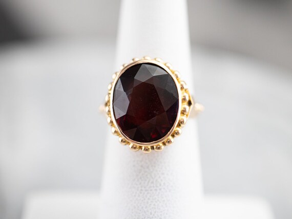 High Karat Gold Garnet Ring, Hessonite Garnet Rin… - image 6