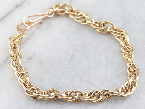 Woven Chain Link Bracelet, Woven Link Bracelet, R… - image 2
